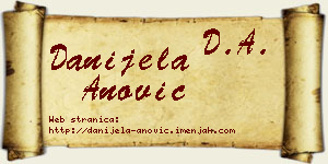 Danijela Anović vizit kartica